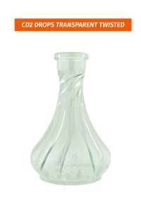 Vase (base) CD2 Drops Transparent Twisted 