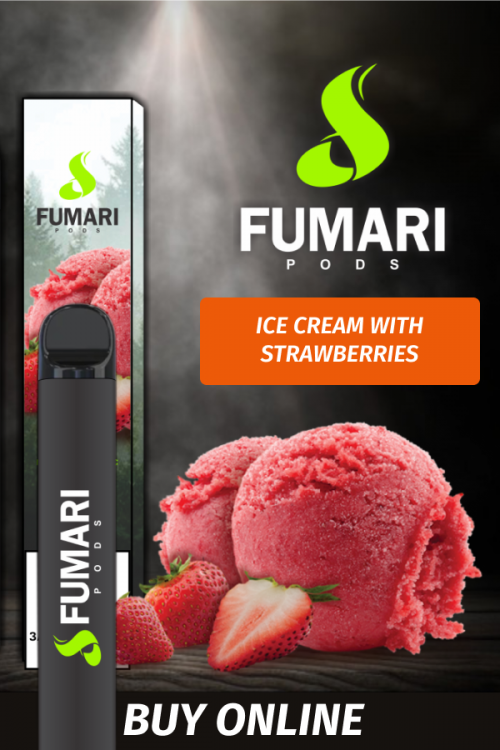 Disposable electronic cigarette Fumari Ice cream with strawberries 800